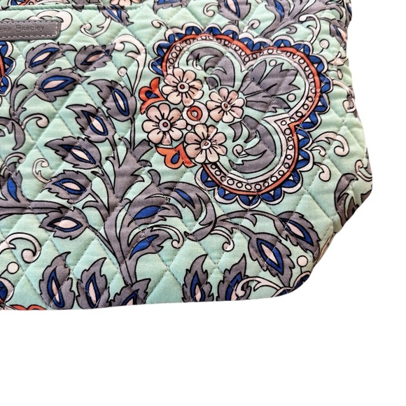 Vera Bradley Mandy Zip Tote Bag in the Pattern Fan Flowers w Gray Interior - Picture 6 of 16